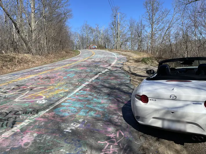 Miata at Elk Mountain Scenic Highway (Rear View)